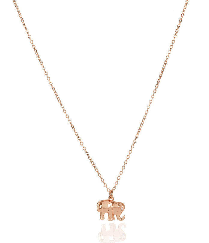 Melinda Maria Rose Gold Elephant Necklace