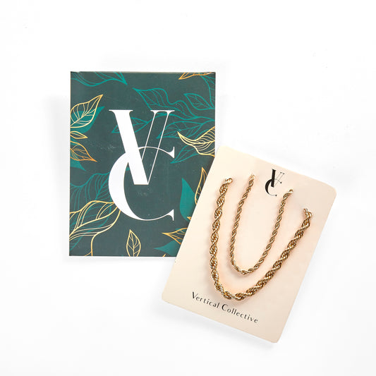 Vertical Collective Vera Braided Necklace Set